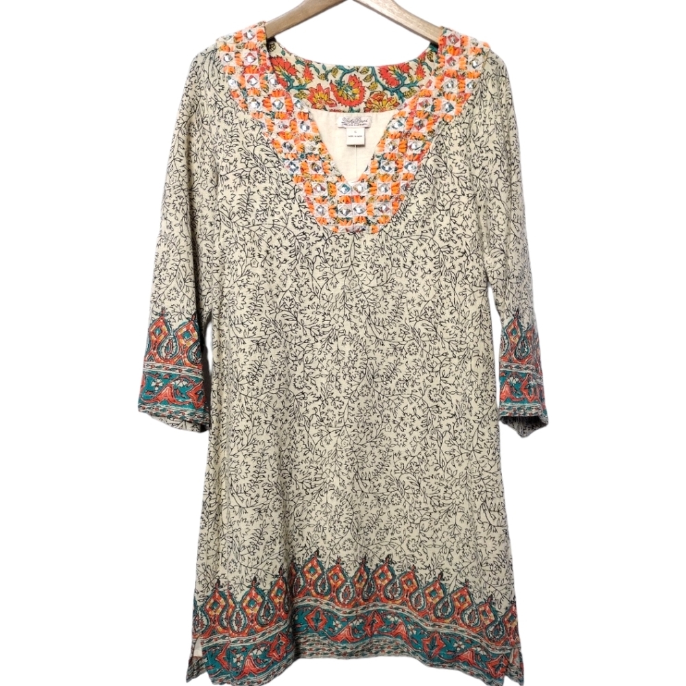 Lucky Brand Dashiki Print Shift Dress Boho